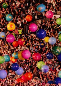 Confetti Balloons At A Concert